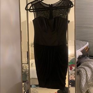Black multi-material Dress